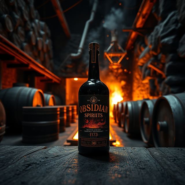 Obsidian Spirits — dark luxury spirits style concept